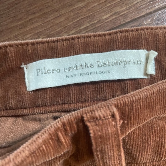 Anthropologie Pilco Orange Corduroy High Rise - Picture 3 of 3